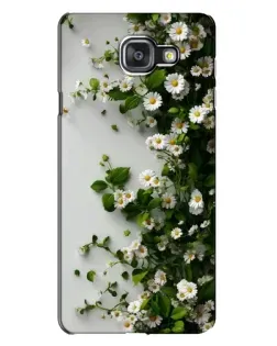 Чехол для Samsung Galaxy A7 2016 (A7100, A710F) с картинкой «Ветка мелких белых цветов»