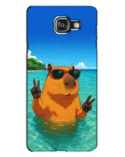 Чехол для Samsung Galaxy A7 2016 (A7100, A710F) с картинкой «Морская капибара»