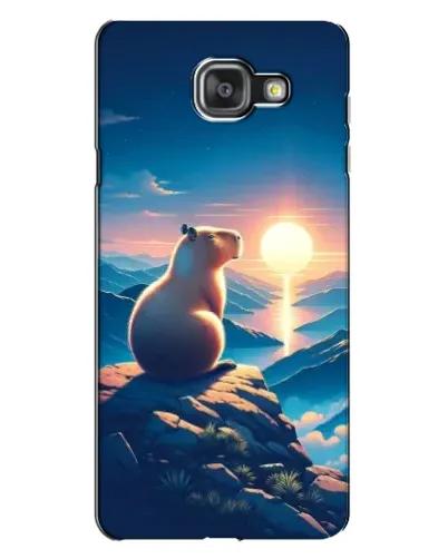 Чехол для Samsung Galaxy A7 2016 (A7100, A710F) с картинкой «Закат солнца с капибарой» Чехол для Samsung Galaxy A7 2016 (A7100, A710F) с картинкой «Закат солнца с капибарой»