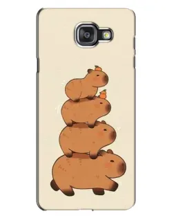Чехол для Samsung Galaxy A7 2016 (A7100, A710F) с картинкой «Башня из капибар»