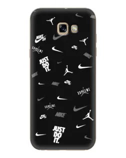 Чехол для Samsung Galaxy A7 2017 (A720, A720F) с картинкой «Nike Black Pattern»