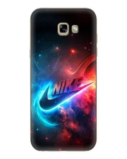 Чехол для Samsung Galaxy A7 2017 (A720, A720F) с картинкой «Огненный логотип Nike»