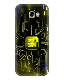 Чехол для Samsung Galaxy A7 2017 (A720, A720F) с картинкой «Nike — золотая искра»