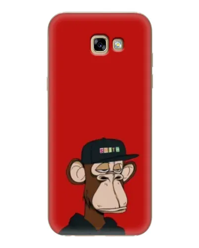 Чехол для Samsung Galaxy A7 2017 (A720, A720F) с картинкой «Bored Ape — красный фон»