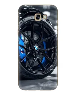 Чехол для Samsung Galaxy A7 2017 (A720, A720F) с картинкой «Колесо BMW вблизи»
