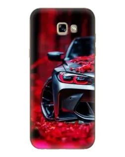 Чехол для Samsung Galaxy A7 2017 (A720, A720F) с картинкой «Спортивная BMW и цветы»