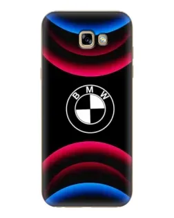 Чехол для Samsung Galaxy A7 2017 (A720, A720F) с картинкой «Логотип BMW и неоновые дуги»