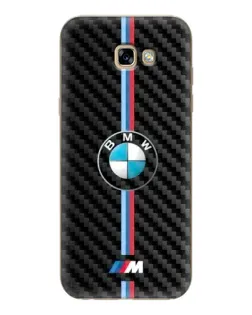 Чехол для Samsung Galaxy A7 2017 (A720, A720F) с картинкой «Эмблема BMW и карбон»