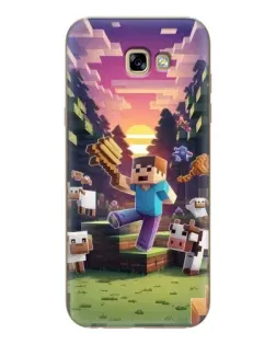 Чехол для Samsung Galaxy A7 2017 (A720, A720F) с картинкой «Стив на ферме»