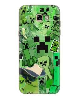 Чехол для Samsung Galaxy A7 2017 (A720, A720F) с картинкой «Криперы Minecraft»