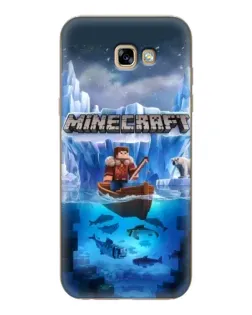 Чехол для Samsung Galaxy A7 2017 (A720, A720F) с картинкой «Minecraft ледяной мир»
