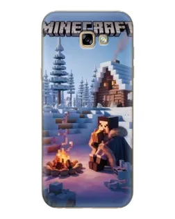 Чехол для Samsung Galaxy A7 2017 (A720, A720F) с картинкой «Зимний Minecraft»