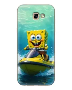 Чехол для Samsung Galaxy A7 2017 (A720, A720F) с картинкой «Спанч Боб на гидроцикле»