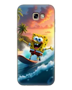 Чехол для Samsung Galaxy A7 2017 (A720, A720F) с картинкой «Губка Боб серфингист»
