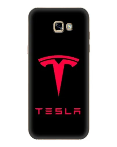 Чехол для Samsung Galaxy A7 2017 (A720, A720F) с картинкой «Tesla Red Logo»