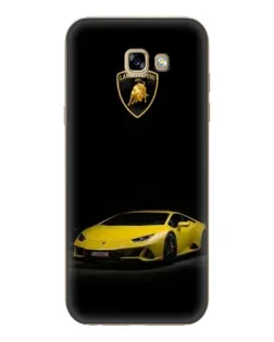 Чехол для Samsung Galaxy A7 2017 (A720, A720F) с картинкой «Lamborghini желтый акцент»