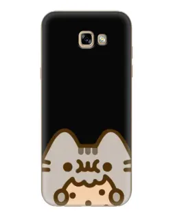 Чехол для Samsung Galaxy A7 2017 (A720, A720F) с картинкой «Пушин на черном»