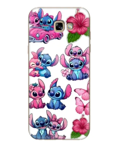 Чехол для Samsung Galaxy A7 2017 (A720, A720F) с картинкой «Стикеры Stitch и Angel»