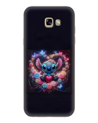 Чехол для Samsung Galaxy A7 2017 (A720, A720F) с картинкой «Stitch в цветах»