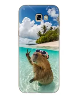 Чехол для Samsung Galaxy A7 2017 (A720, A720F) с картинкой «Капибара на море»