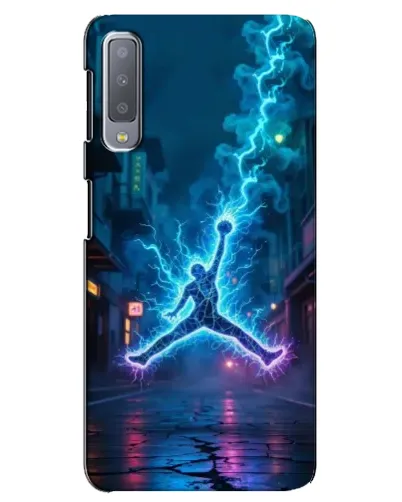 Чехол для Samsung Galaxy A7 2018 (A750) с картинкой «Jordan Gold Jumpman»