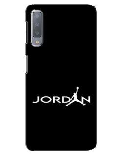 Чехол для Samsung Galaxy A7 2018 (A750) с картинкой «Jordan White Logo»