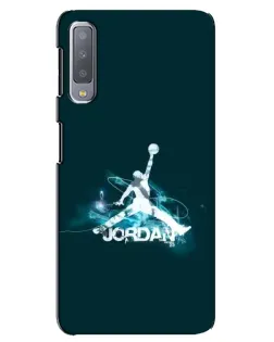 Чехол для Samsung Galaxy A7 2018 (A750) с картинкой «Jordan Blue Fire»