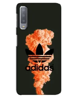 Чехол для Samsung Galaxy A7 2018 (A750) с картинкой «Оранжевый дым Adidas» Чехол для Samsung Galaxy A7 2018 (A750) с картинкой «Оранжевый дым Adidas»