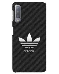 Чехол для Samsung Galaxy A7 2018 (A750) с картинкой «Adidas Карбоновая текстура»