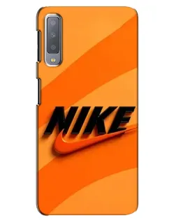 Чехол для Samsung Galaxy A7 2018 (A750) с картинкой «Оранжевый драйв Nike» Чехол для Samsung Galaxy A7 2018 (A750) с картинкой «Оранжевый драйв Nike»