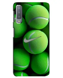 Чехол для Samsung Galaxy A7 2018 (A750) с картинкой «Теннисные мячи Найк» Чехол для Samsung Galaxy A7 2018 (A750) с картинкой «Теннисные мячи Найк»