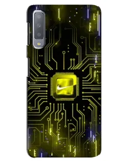 Чехол для Samsung Galaxy A7 2018 (A750) с картинкой «Nike — золотая искра» Чехол для Samsung Galaxy A7 2018 (A750) с картинкой «Nike — золотая искра»