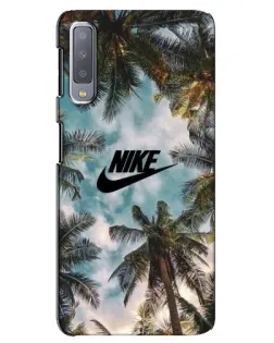 Чехол для Samsung Galaxy A7 2018 (A750) с картинкой «Тропический принт Nike» Чехол для Samsung Galaxy A7 2018 (A750) с картинкой «Тропический принт Nike»