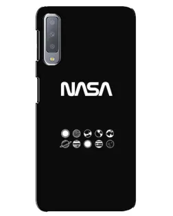 Чехол для Samsung Galaxy A7 2018 (A750) с картинкой «NASA — технический принт»