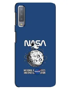 Чехол для Samsung Galaxy A7 2018 (A750) с картинкой «NASA — лунная миссия»