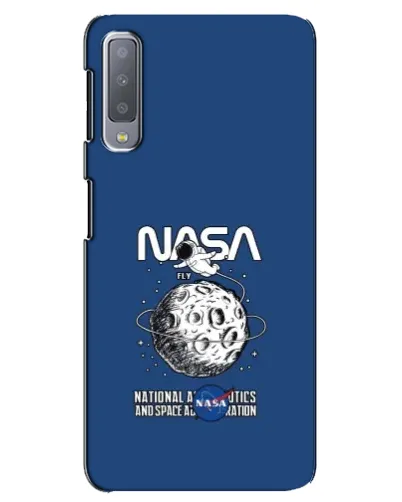 Чехол для Samsung Galaxy A7 2018 (A750) с картинкой «NASA — лунная миссия»