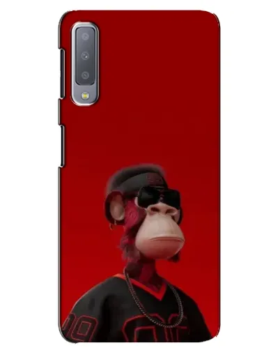 Чехол для Samsung Galaxy A7 2018 (A750) с картинкой «Bored Ape в красном»