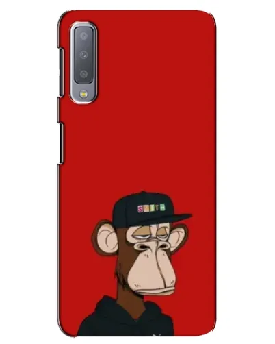 Чехол для Samsung Galaxy A7 2018 (A750) с картинкой «Bored Ape — красный фон»