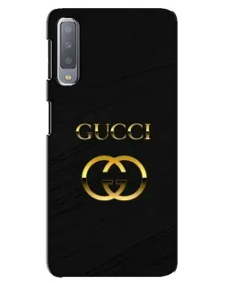 Чехол для Samsung Galaxy A7 2018 (A750) с картинкой «Золотой логотип Gucci»