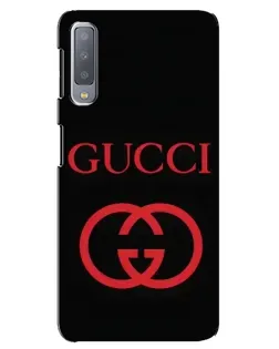Чехол для Samsung Galaxy A7 2018 (A750) с картинкой «Gucci — красный логотип»