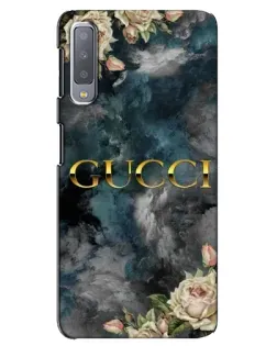 Чехол для Samsung Galaxy A7 2018 (A750) с картинкой «Абстрактные цветы Gucci»