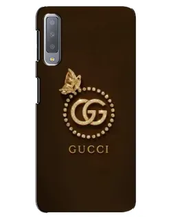 Чехол для Samsung Galaxy A7 2018 (A750) с картинкой «Gucci — золотая бабочка»