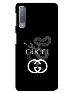 Чехол для Samsung Galaxy A7 2018 (A750) с картинкой «Gucci — серебряная змея»
