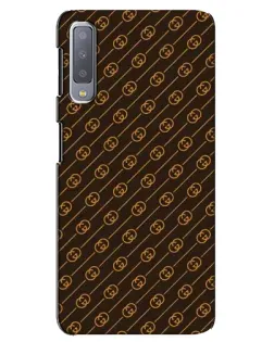 Чехол для Samsung Galaxy A7 2018 (A750) с картинкой «Gucci — золотые диагонали»