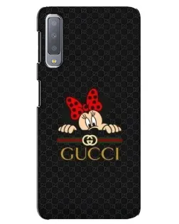 Чехол для Samsung Galaxy A7 2018 (A750) с картинкой «Минни Маус Gucci — черный»