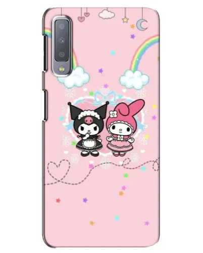 Чехол для Samsung Galaxy A7 2018 (A750) с картинкой «My Melody и Kuromi»