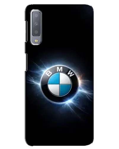 Чехол для Samsung Galaxy A7 2018 (A750) с картинкой «BMW — неоновое сияние»
