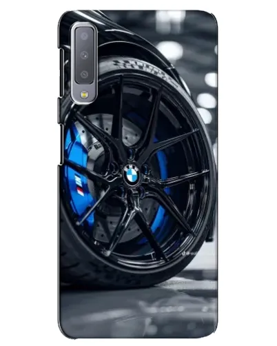Чехол для Samsung Galaxy A7 2018 (A750) с картинкой «Колесо BMW вблизи»
