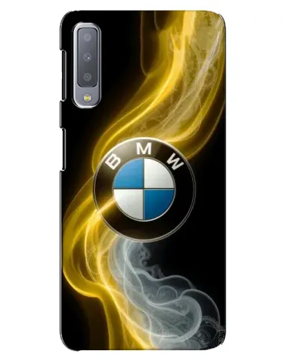 Чехол для Samsung Galaxy A7 2018 (A750) с картинкой «Золотистый дым BMW»
