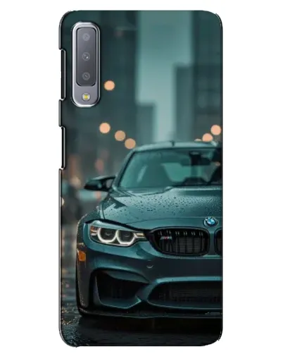 Чехол для Samsung Galaxy A7 2018 (A750) с картинкой «BMW в огнях города»